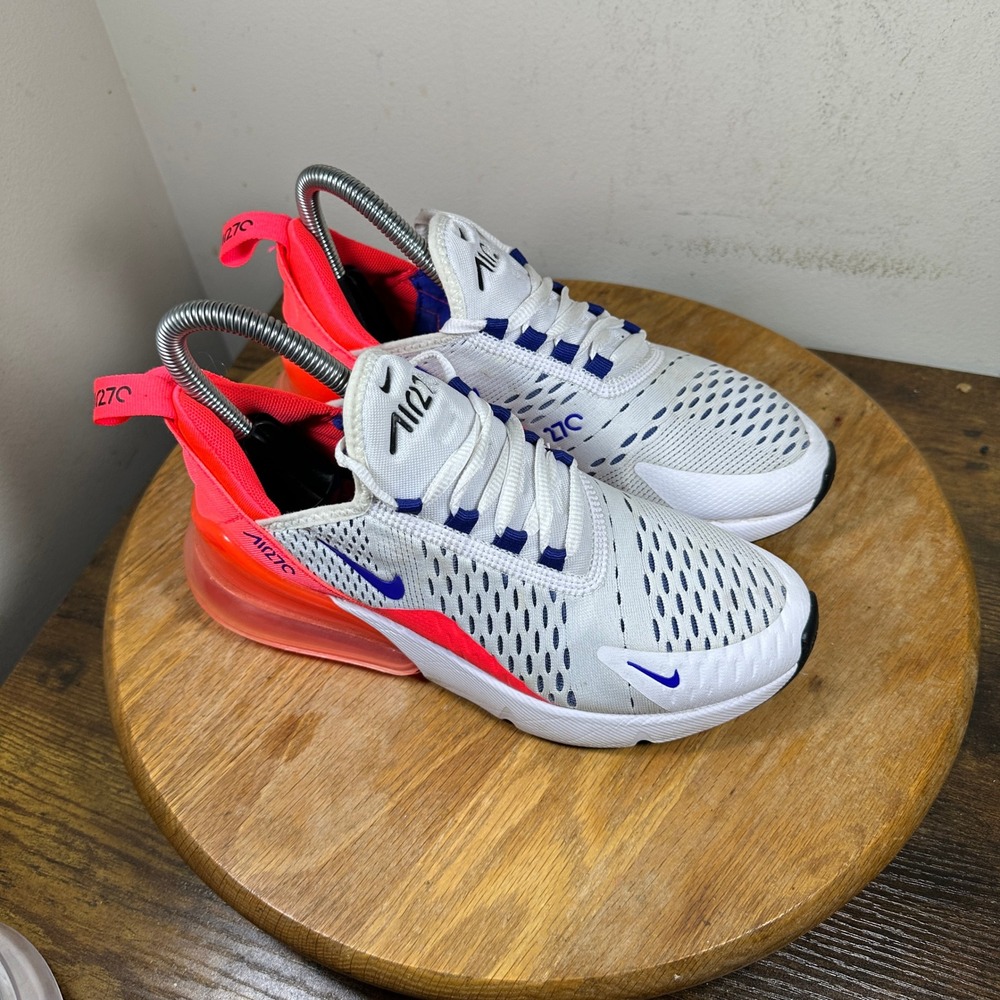 Nike Air Max 270 Womens White Solar Red Ultramarine AH6789-101 Size 5.5